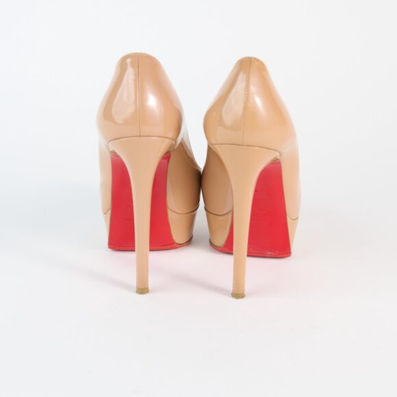 Christian Louboutin Benech Report Calf Empire/Patent - Tan Pre-Loved -Size 35.5 - Picture 3 of 6